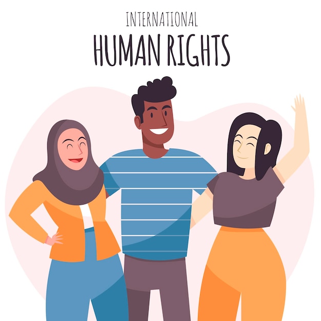 Happy people human rights day