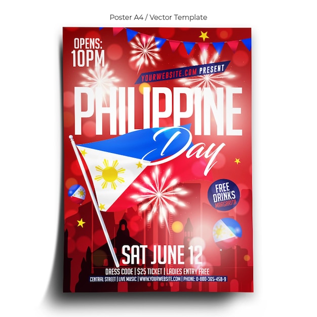 Happy Philippine Day Poster Template