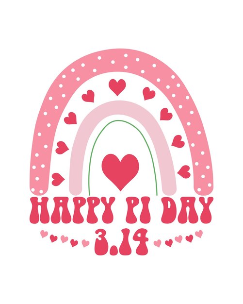 Vector happy pi day 314 t shirt design print template