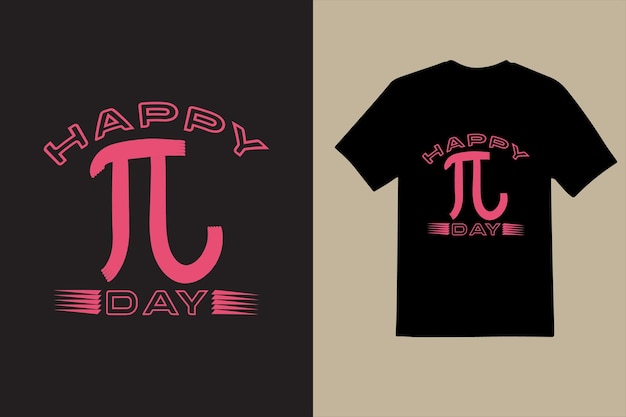 Happy pi day typography t shirt design