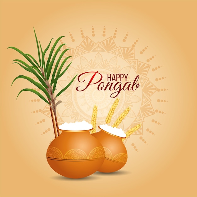 Happy pongal celebration background