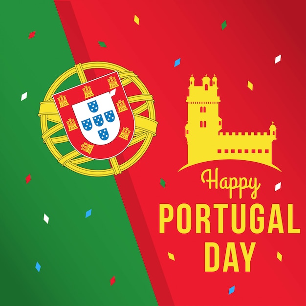 Vector happy portugal day illustration