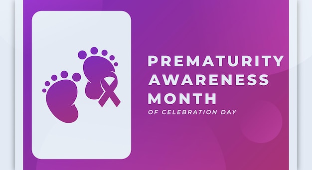 Happy Prematurity Awareness Month Celebration Design Illustration for Background Poster Banner