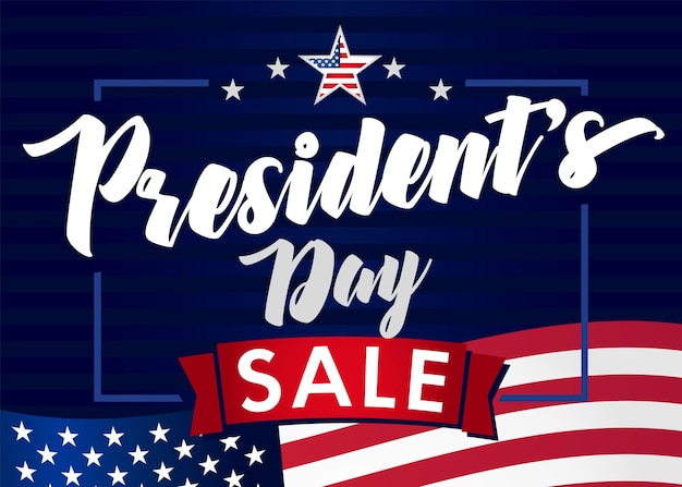 Happy President's Day USA sale banner. Isolated graphic design. Advertisement template