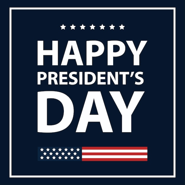 Happy Presidents Day greeting card banner poster