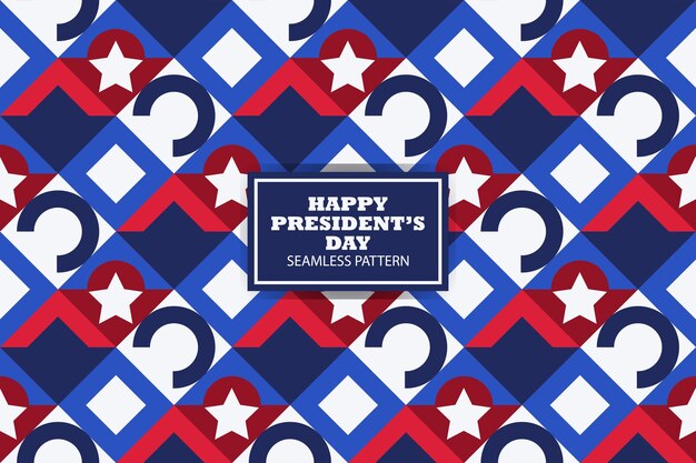 Vector happy presidents day seamless pattern