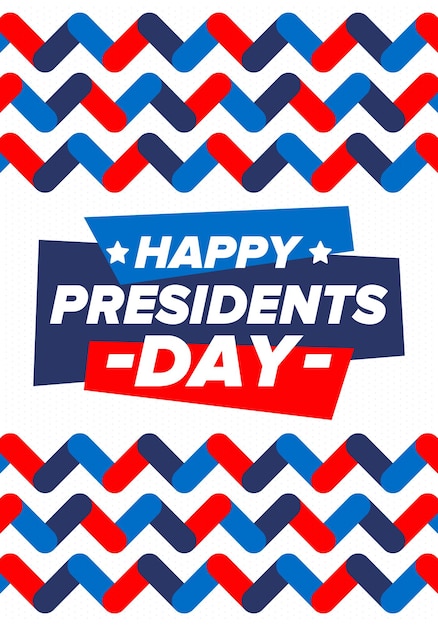 Vector happy presidents day in united states washingtons birthday federal holiday in america vector