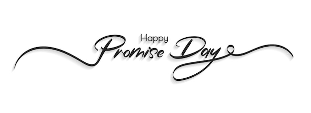 Happy Promise Day Typography, Hand drawn modern vector calligraphy. Promise Day Greeting Card Design