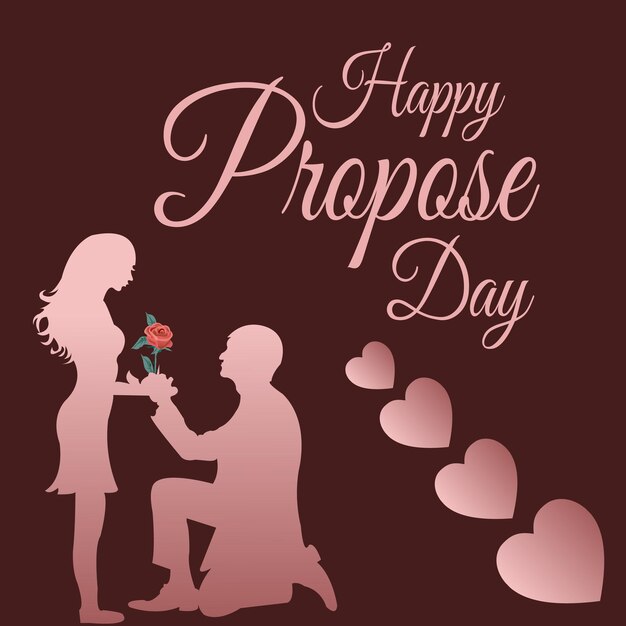 Vector happy propose day social media post design