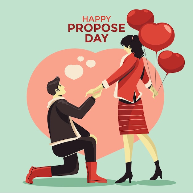 Vector happy propose day vector illustration design