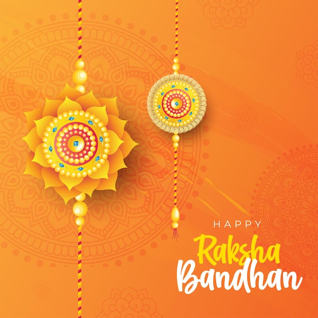 Happy Raksha Bandhan Background Design Template