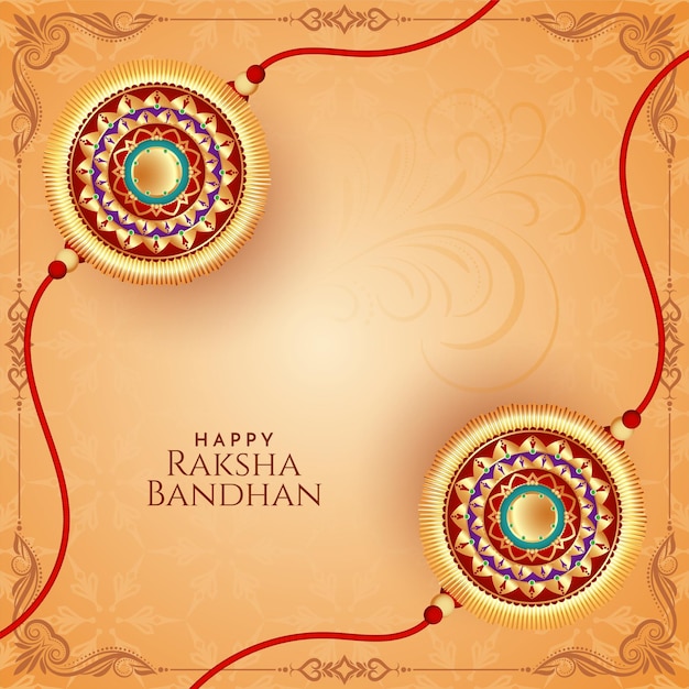 Happy Raksha Bandhan cultural Indian festival background design