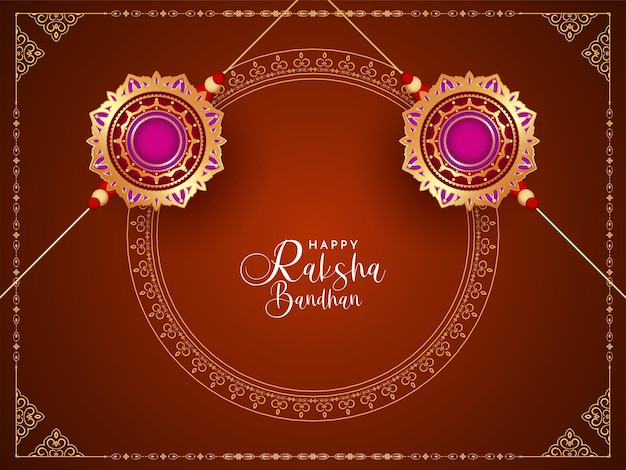 Happy Raksha Bandhan festival greeting elegant background