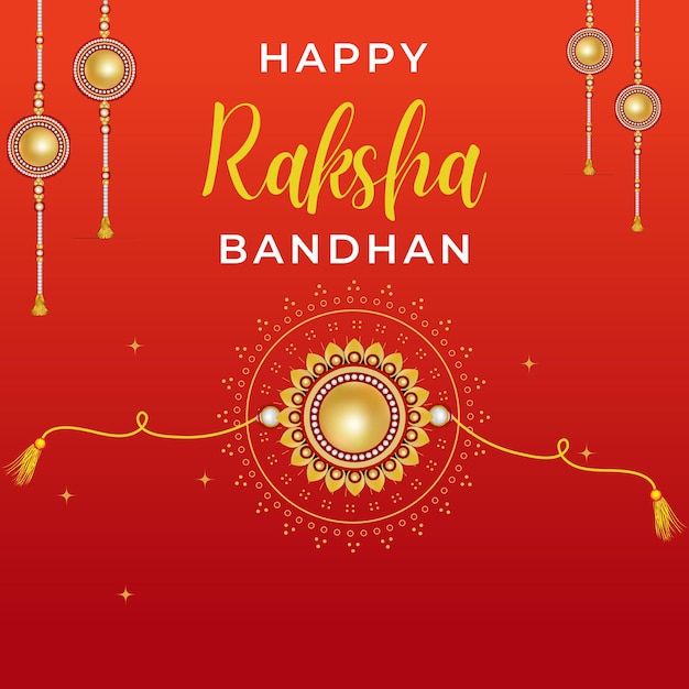 Happy Raksha Bandhan festival Rakhi celebration social media post design