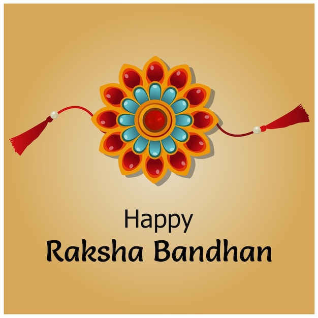 Happy Raksha Bandhan Indian Hindu Festival Celebration Vector Design