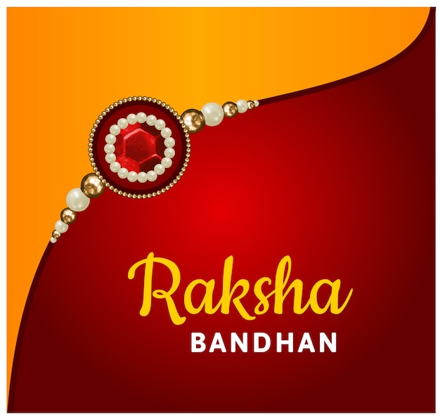 Happy Raksha Bandhan Indian Hindu Festival Celebration Vector Illustrations With Creative Background