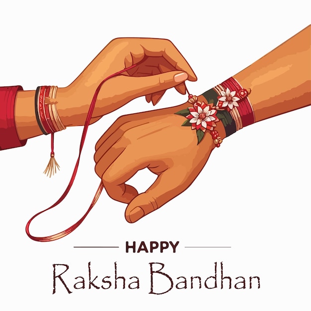 Vector happy raksha bandhan traditional festival background vector illustration