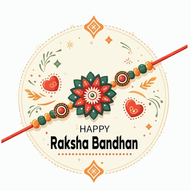 Vector happy raksha bandhan traditional festival background vector illustration