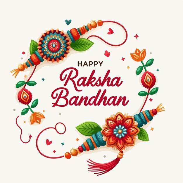 Vector happy raksha bandhan traditional festival background vector illustration