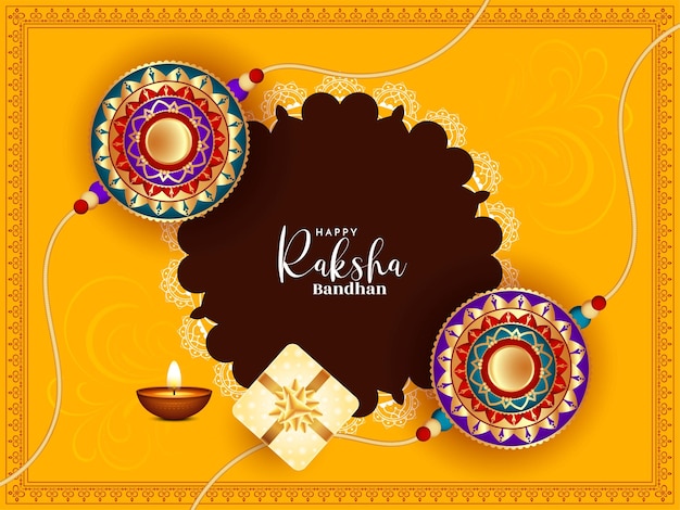 Happy Raksha Bandhan traditional festival beautiful background