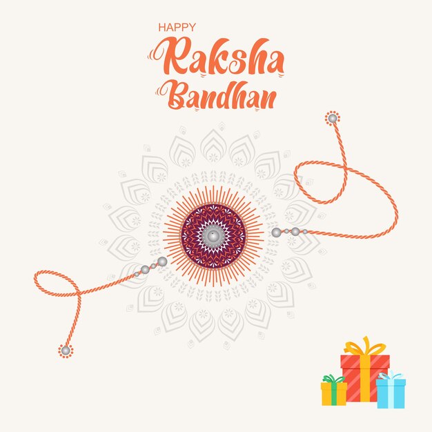 Vector happy raksha bandhan typographic design template