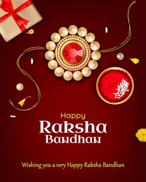 happy raksha bandhan wishes banner rakhi festival celebration creative poster design