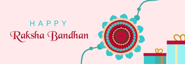 Happy Raksha banner text space banner template