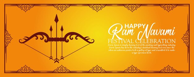 Vector happy ram navami cultural banner hindu festival vertical post wishes celebration card ram navami cel