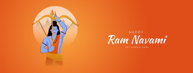 Vector happy ram navami festival of india social media post