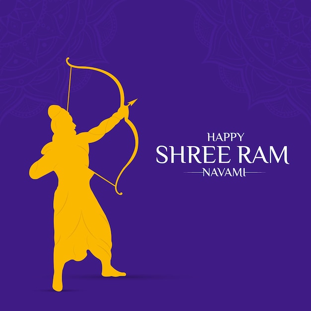 Happy Ram Navami festival of India Social Media Post