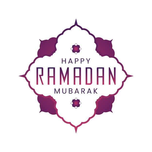 Happy Ramadan Mubarak logo vector design