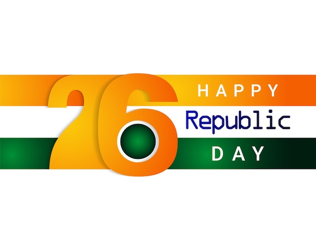 Happy republic day celebration card