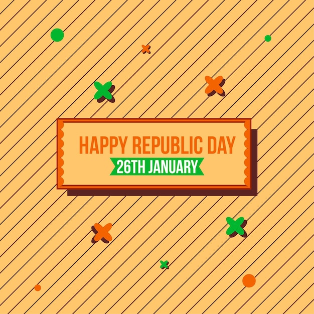 Happy Republic day India background design template