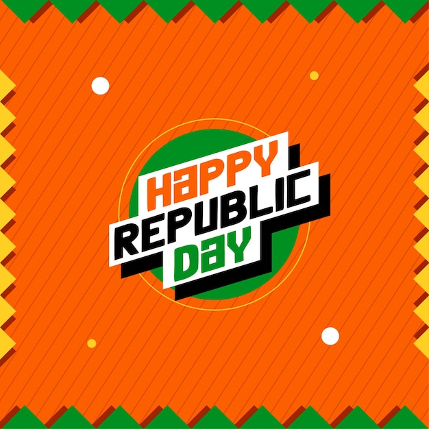 Happy Republic day India background design template