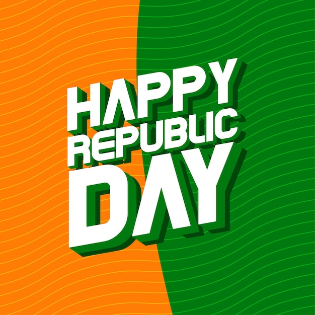 Happy Republic Day India logo design template