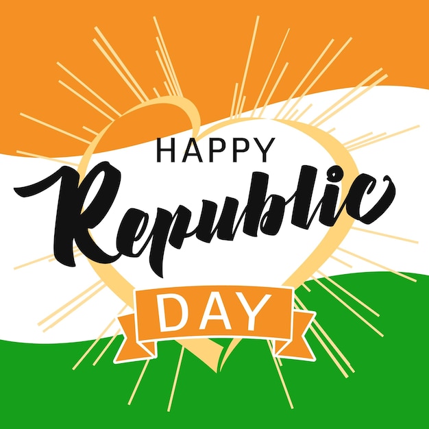 Happy Republic Day India poster concept. Creative concept. Greeting card design.