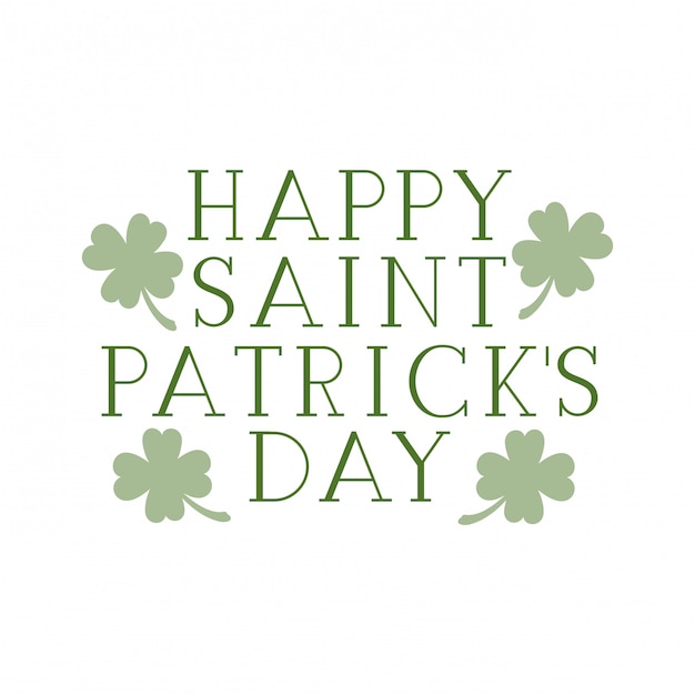 Happy saint patrick`s day label isolated icon