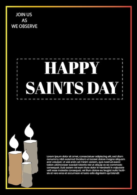 Happy Saints Day flyer