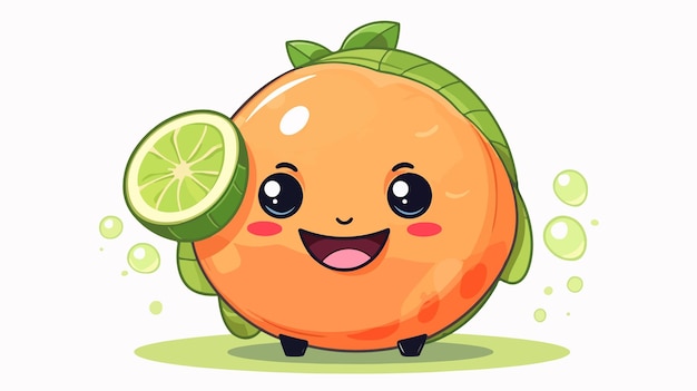 Happy Salmon Sushi Character Smiling with Avocado Cute and Playful Food Cartoon Concept for Design