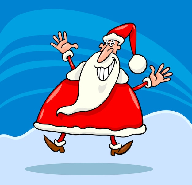 happy santa claus cartoon