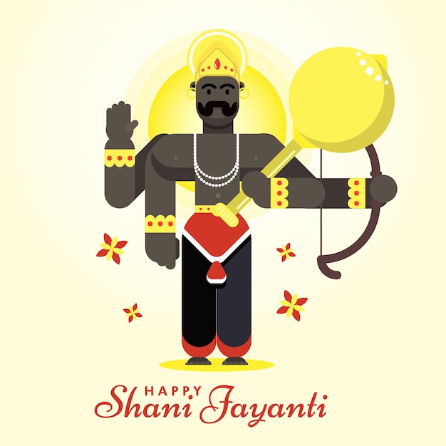 Happy Shani Dev Jayanti Amavasya hindu god festival greeting wishes poster design vector wallpaper