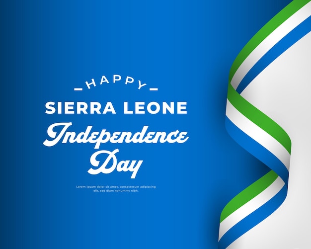 Happy Sierra Leone Independence Day April 27th Celebration Vector for Poster Banner Advertising