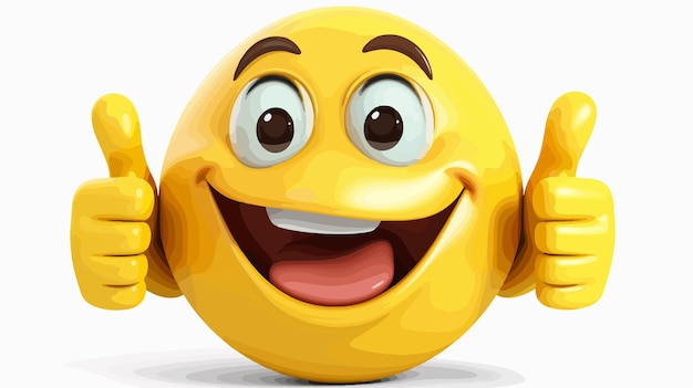 Vector happy smiling emoji emoticon illustration