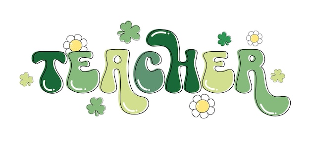 Vector happy st patrick day patrick teacher vector