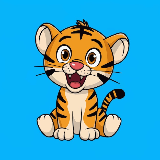 Happy Stripes The Smiling Cartoon Tiger Cub