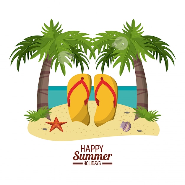 Happy summer holidays poster