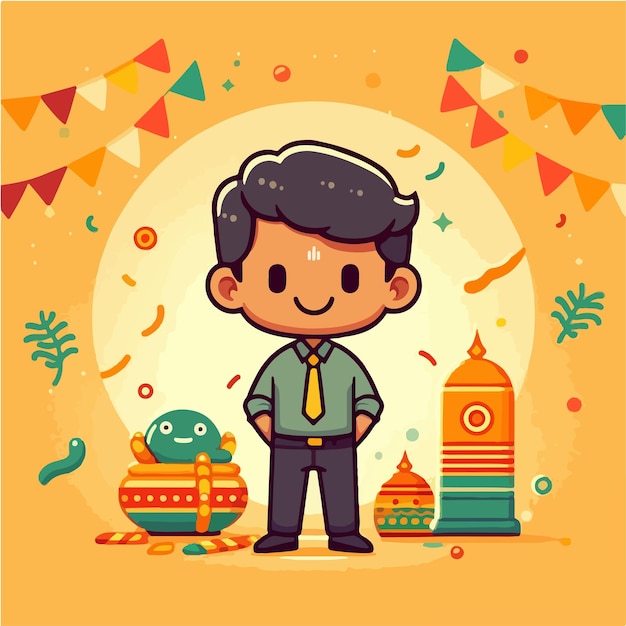 Happy Tamil New Year vector image