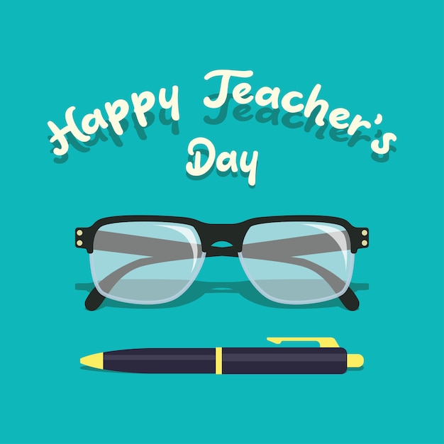 happy teacher's day concept