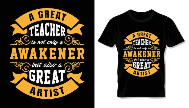 Happy teacher's day special typography tshirt design