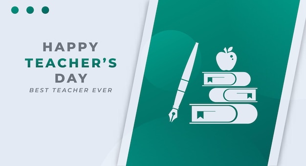 Vector happy teachers day celebration vector design illustration for background poster banner advertising